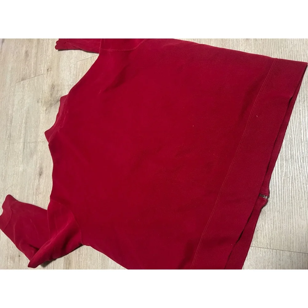 Polo Ralph Lauren Mens XL Red Full Zip Cotton Knit Sweater Blue Pony Logo